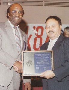 John H. Muphy is awarded the United States Small Business Administration Award in 1984.